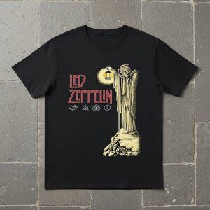 Led Zeppelin Vintage Rock Band T-Shirt – Classic Graphic Tee – Unisex Black